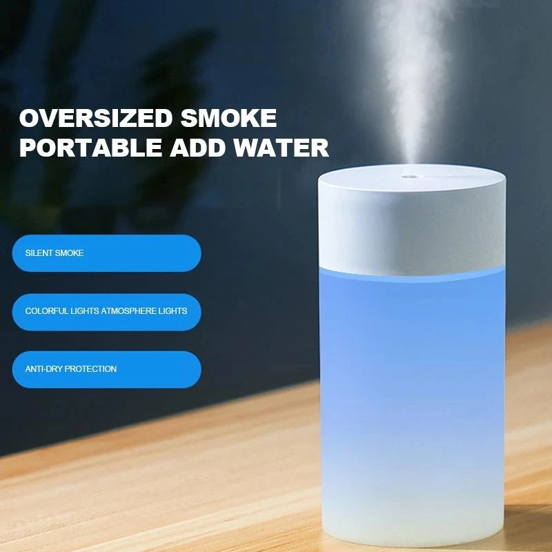 260ML Mini USB umidificatore ad ultrasuoni lampada a LED diffusore di olio essenziale purificatore per auto Aroma anione nebulizzatore con luce romantica