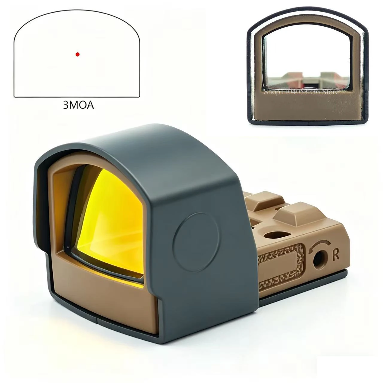 R-zero 3 MOA Open Reflex Sight RMSC Footprint R-X Red Dot Sight RM Footprint W/Shake-Awake Scope Parallax Free with Markings
