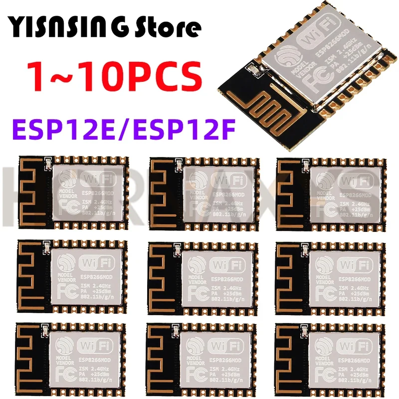 1-10pcs ESP8266 ESP-12F WiFi ESP-12E Serial Module Microcontroller 802.11N Wireless Transceiver Remote Port Network Module New