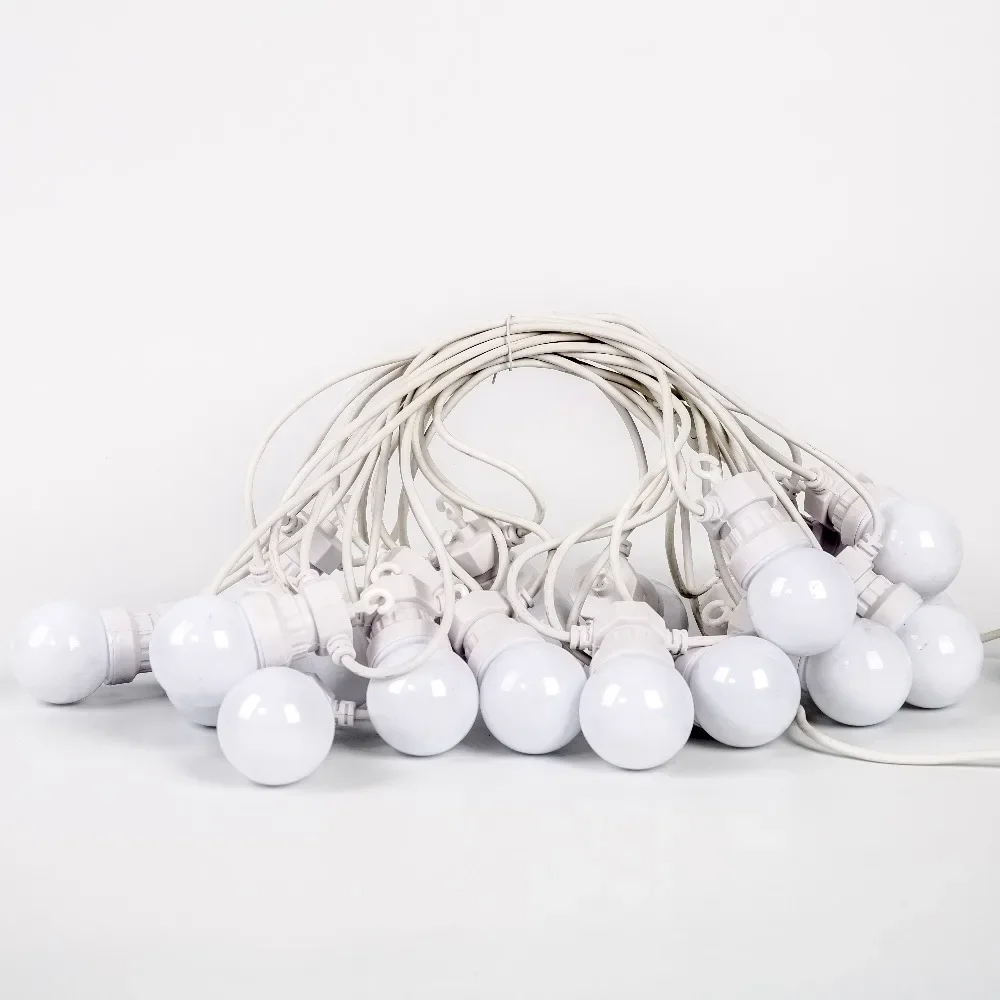 G50 Outdoor String Lights, IP65 Waterproof LED Globe Lights, Shatterproof Festoon Garland for Garden Patio Camp Wedding image 4