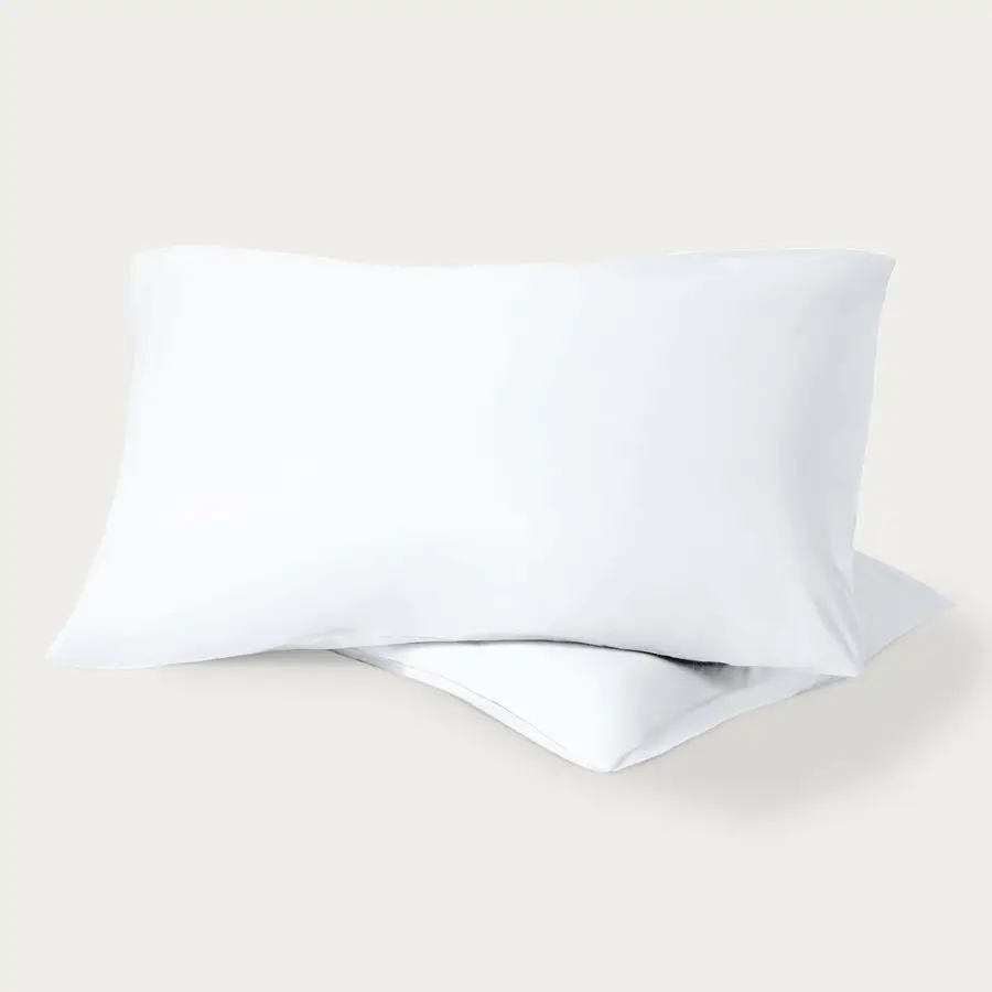 

100 Organic Cotton King Pillowcase Set Crisp Percale Weave White Pillowcases 2 Pack Lightweight amp Breathable King Pillowcase S