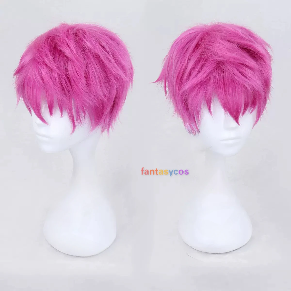 Saiki Kusuo Cosplay Wig The Disastrous Life of Saiki K Rose Red Wigs Heat Resistant Synthetic Hair Costume Prop Hairpins