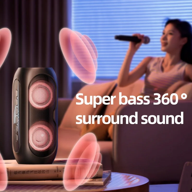 360 graus de som surround sem fio bluetooth caixa de som casa alta qualidade som super baixo carro ao ar livre pequeno subwoofer alto-falante