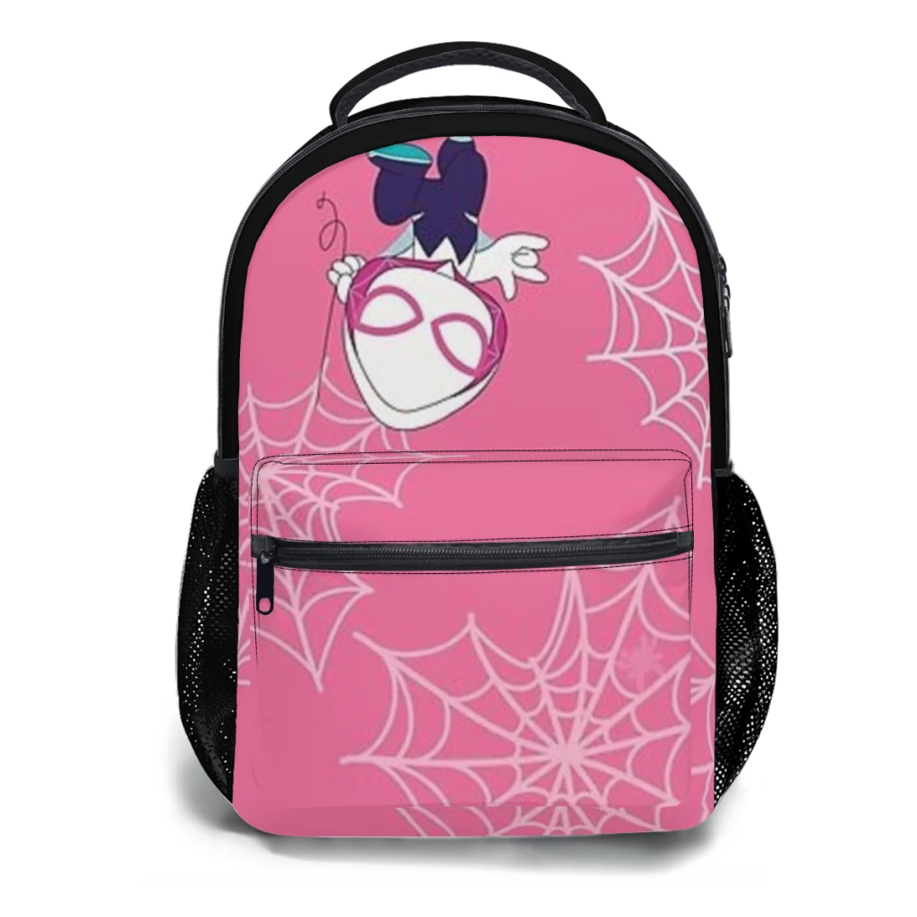 Mochila de dibujos animados para niña, bolso de gran capacidad con múltiples bolsillos, ajustable, 17 pulgadas