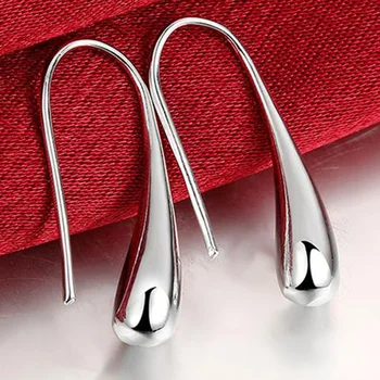 925 Sterling Zilver Waterdruppel Hangers Oorringen Voor Vrouwen Bruiloft Luxe Mode-sieraden 2022 Kerstcadeau