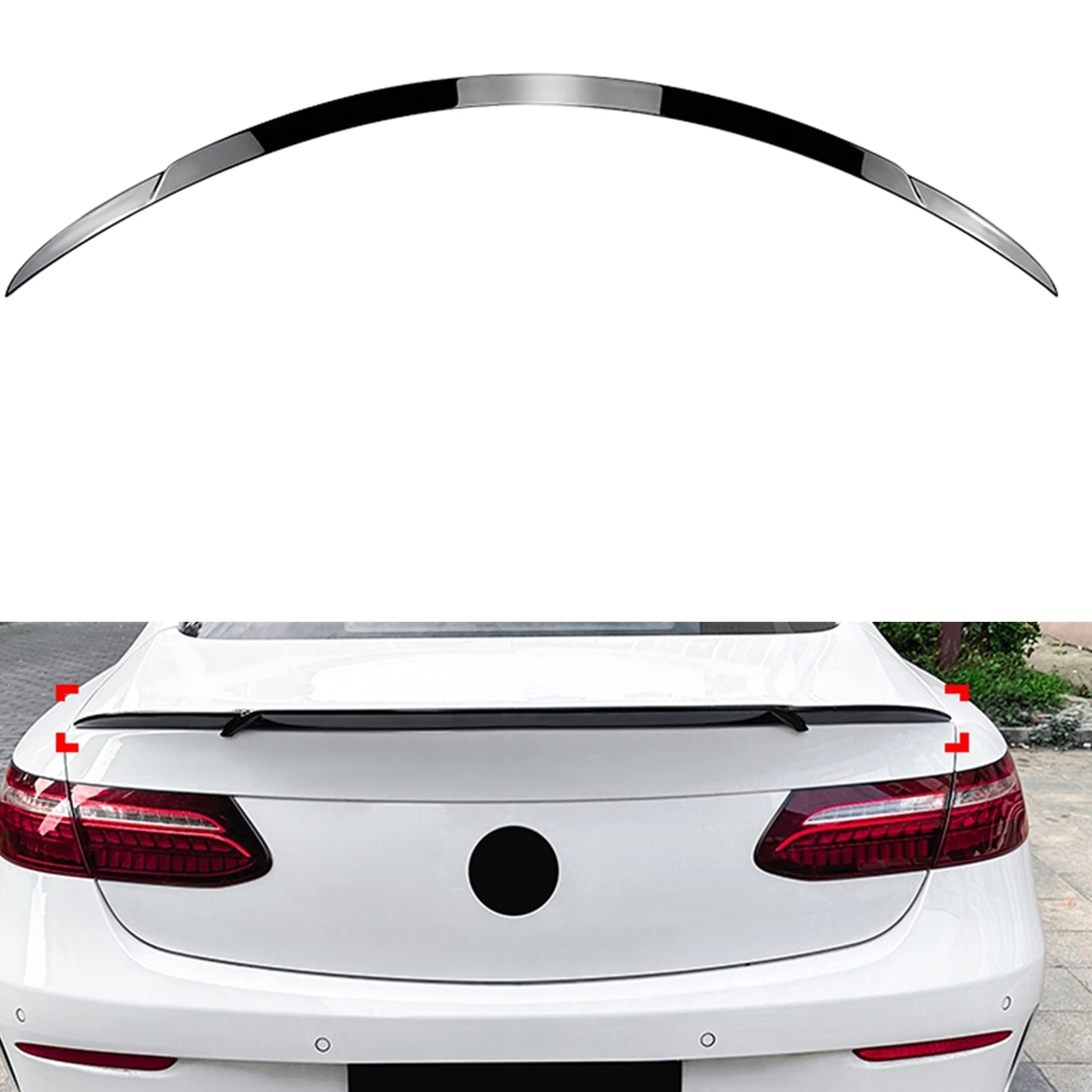 Rear Trunk Lid Spoiler Wing Tailgate Splitter Lip For Mercedes Benz E Class Coupe C238 W238 E200 E300 E400 E450 2017-2023 2-Door