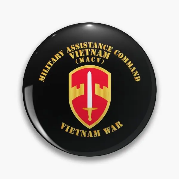 Army Military Assistance Cmd Vietnam  Soft Button Pin Collar Gift Clothes Cartoon Funny Women Lover Brooch Metal Cute Hat