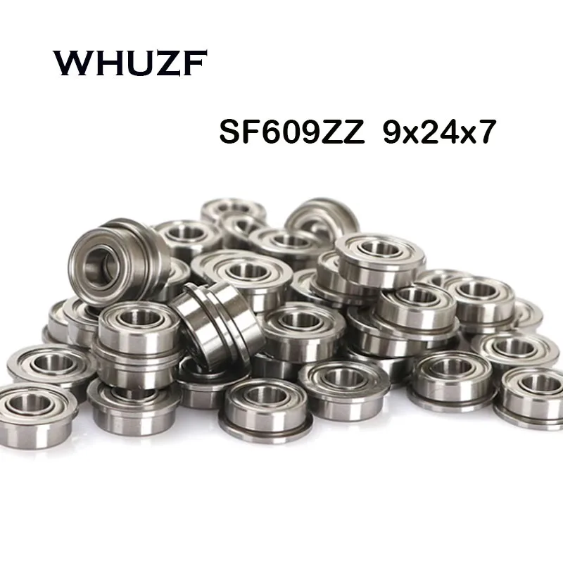 

10PCS SF609ZZ 9x24x7mm ABEC-7 Flange Thin Wall Bearings Stainless Steel Bearing 3D Printer Parts SF609Z Flanged bearings