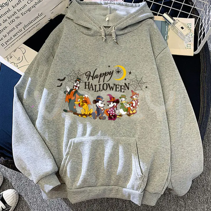 

Happy Halloween Hoodies Sweatshirt Mickey Mouse Pattern Sweatshirt Long Sleeved Hooded Pullover for Gifts Novelty Sudaderas