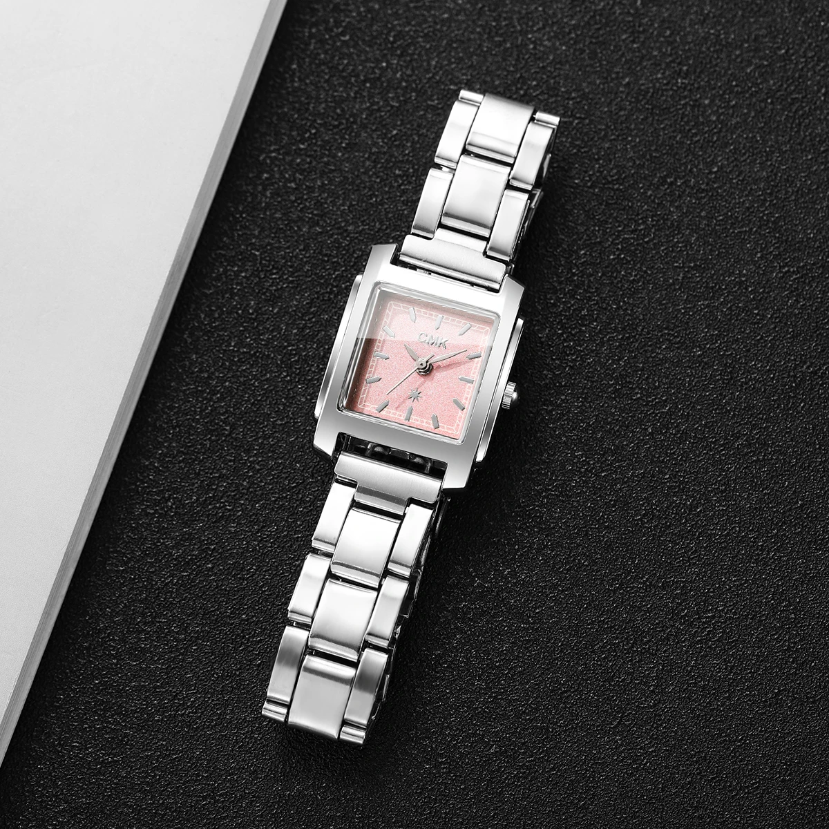 Fashion Square Women Watches Alloy Strap Ladies Quartz Wristwatch Girls Clock Reloj Mujer (Without Box)