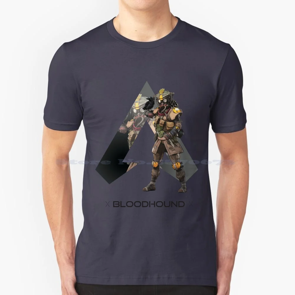 Tshirt Clothing Man White Apex Legend Battle Royal Bloodhound T Shirt 100% Cotton Tee Apex Legends Battle Royal Lifeline