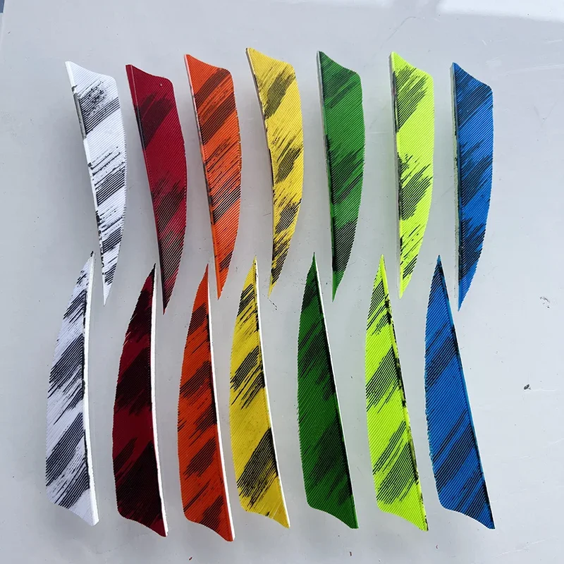 50pcs 2,5 inch Pfeil Federn Schild geschnitten echte Truthahn Feder Bogens chießen Zubehör Fletches bunt