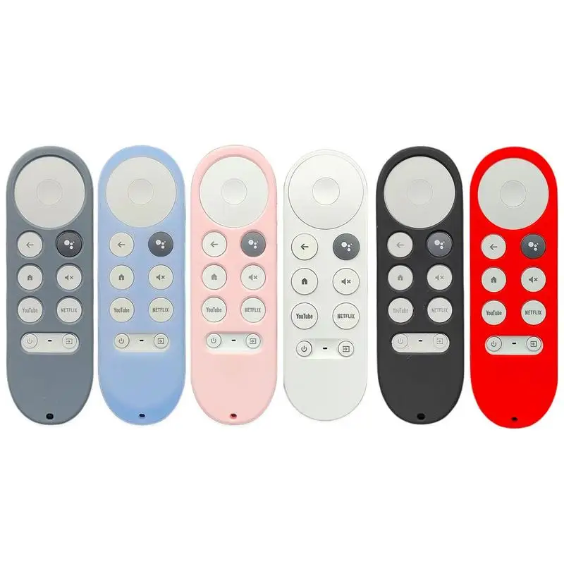 Non-slip Soft Silicone Case For Chromecasts Remote Control Protective Cover Shell For Google Tv Luminous Voice Remote Control