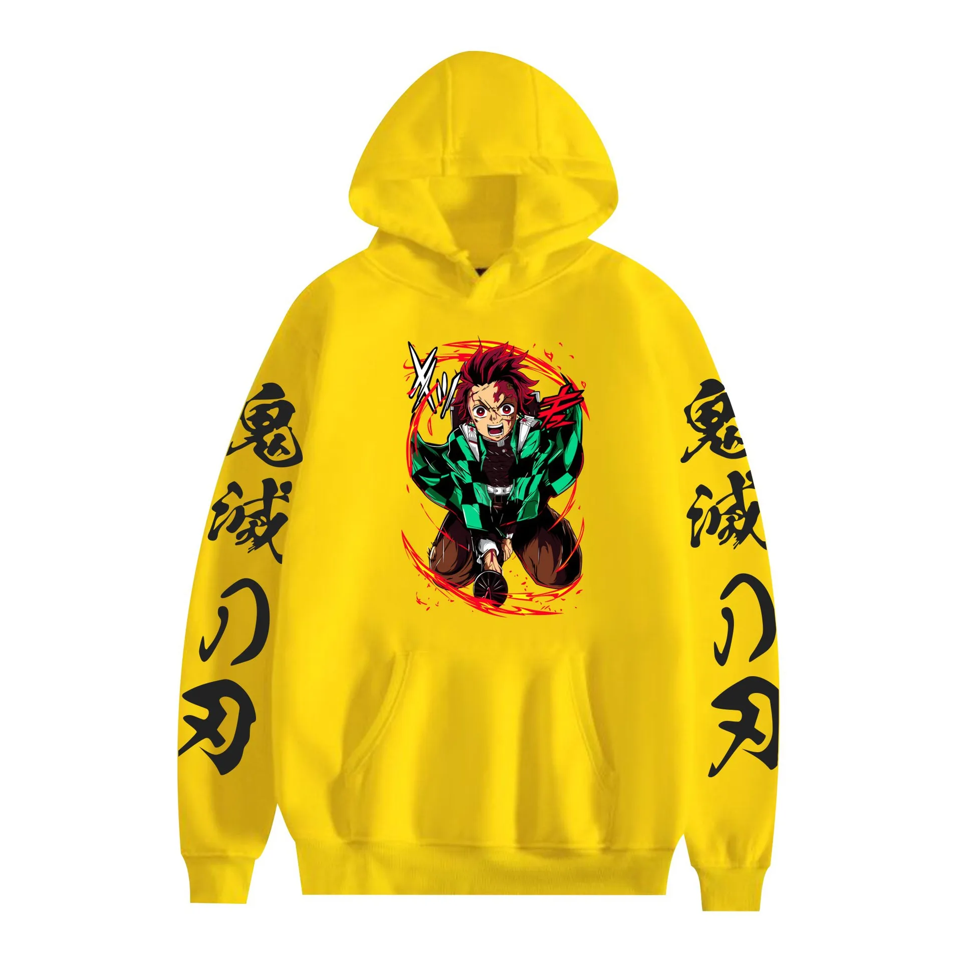 Anime Demon Slayer Character Women's Clothing Street Trend Sports Style Creative Fun Fashion Matching Hoodies Leisure Life