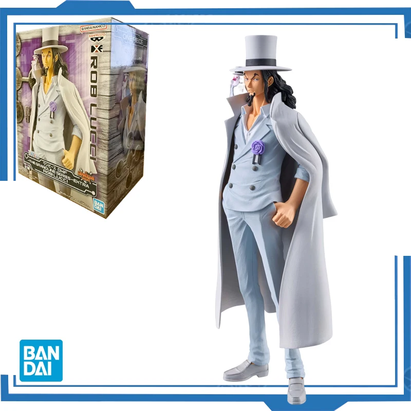 Bandai Original Banpresto Anime One Piece DXF Wanno Country 17cm Rob Lucci PVC Action Figure Collectible Model Toys