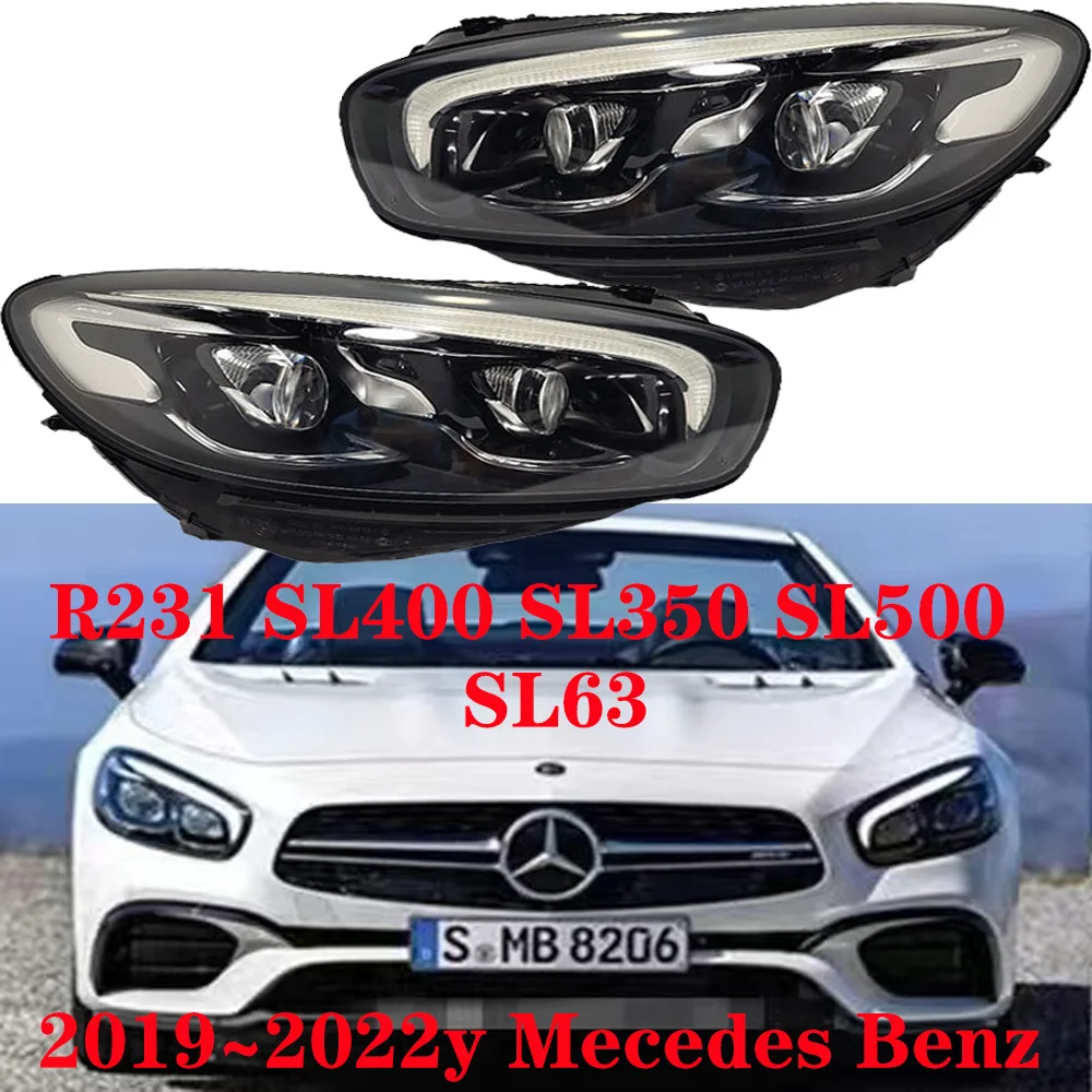 1pcs car bumper headlamp for Mercedes Benz R231 headlight SL231 SL400 SL350 SL500 SL63 2019~2022y LED for Benz R231 fog light