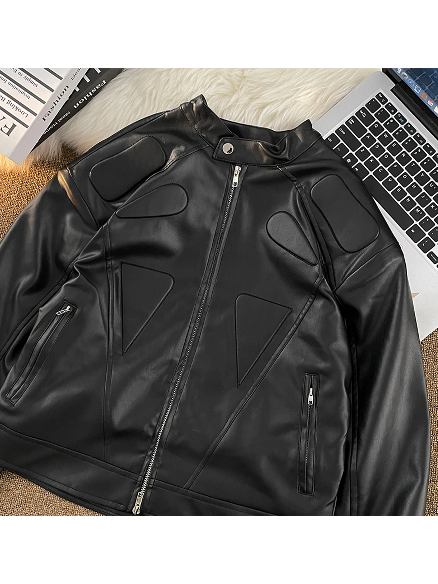 Mulheres preto gótico emo jaqueta de couro do plutônio motocicleta casaco recortado vintage oversize mustang jaqueta outerwear 2000s roupas outono