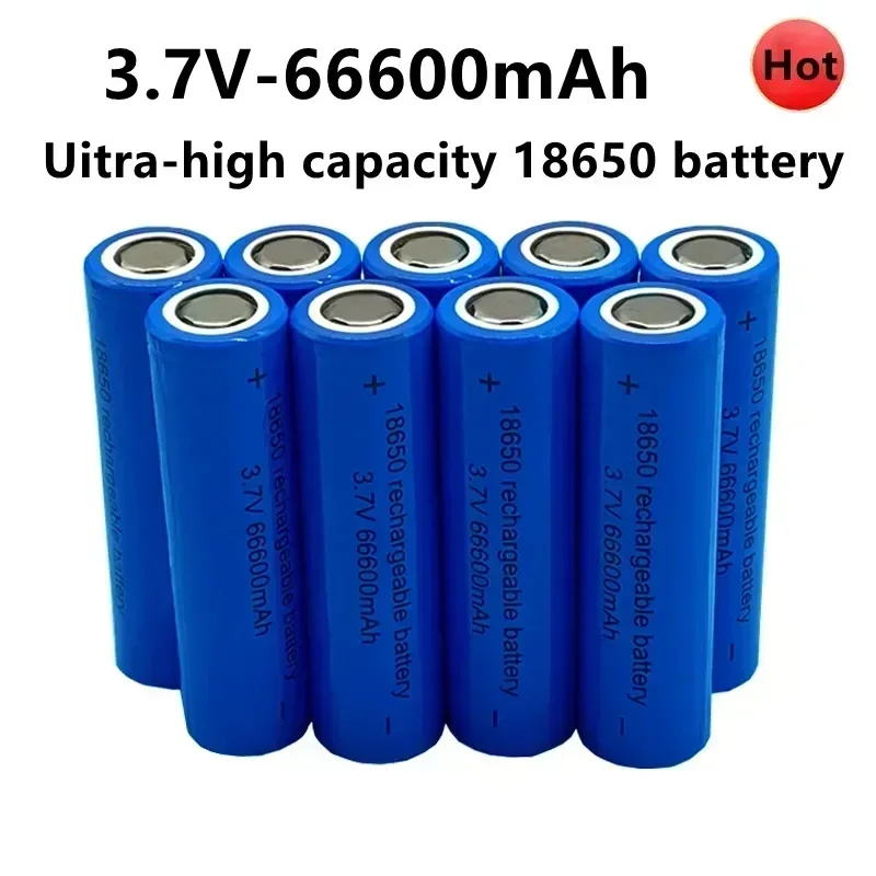 Original 18650 Battery 66600mah 3.7 V 18650 Lithium Rechargeable Battery for Flashlight Batteries Toy/electrical Charging