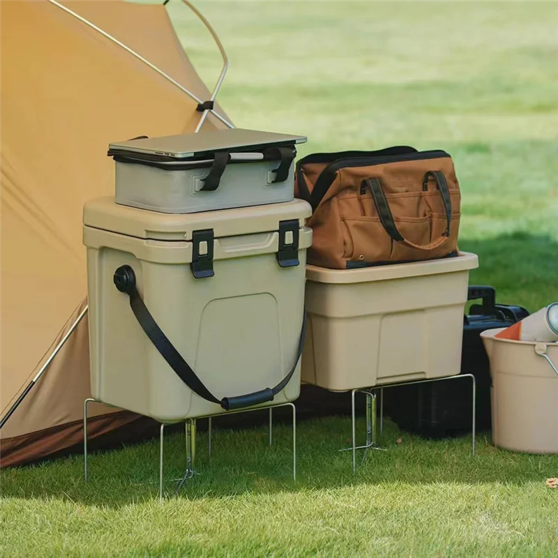 

Кемпинговый ящик, складная подставка, походный стол, полка, подставка-холодильник, уличные аксессуары, портативная складная стойка для хранения для пикника-B60B