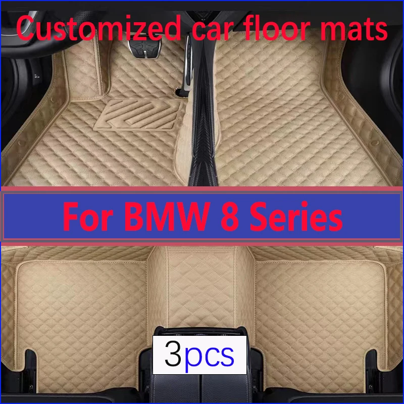 

Leather Car Floor Mats For BMW 8 Series Gran Coupe G16 2019 2020 2021 2022 2023 4 Door Waterproof Car Accessories Interior Part