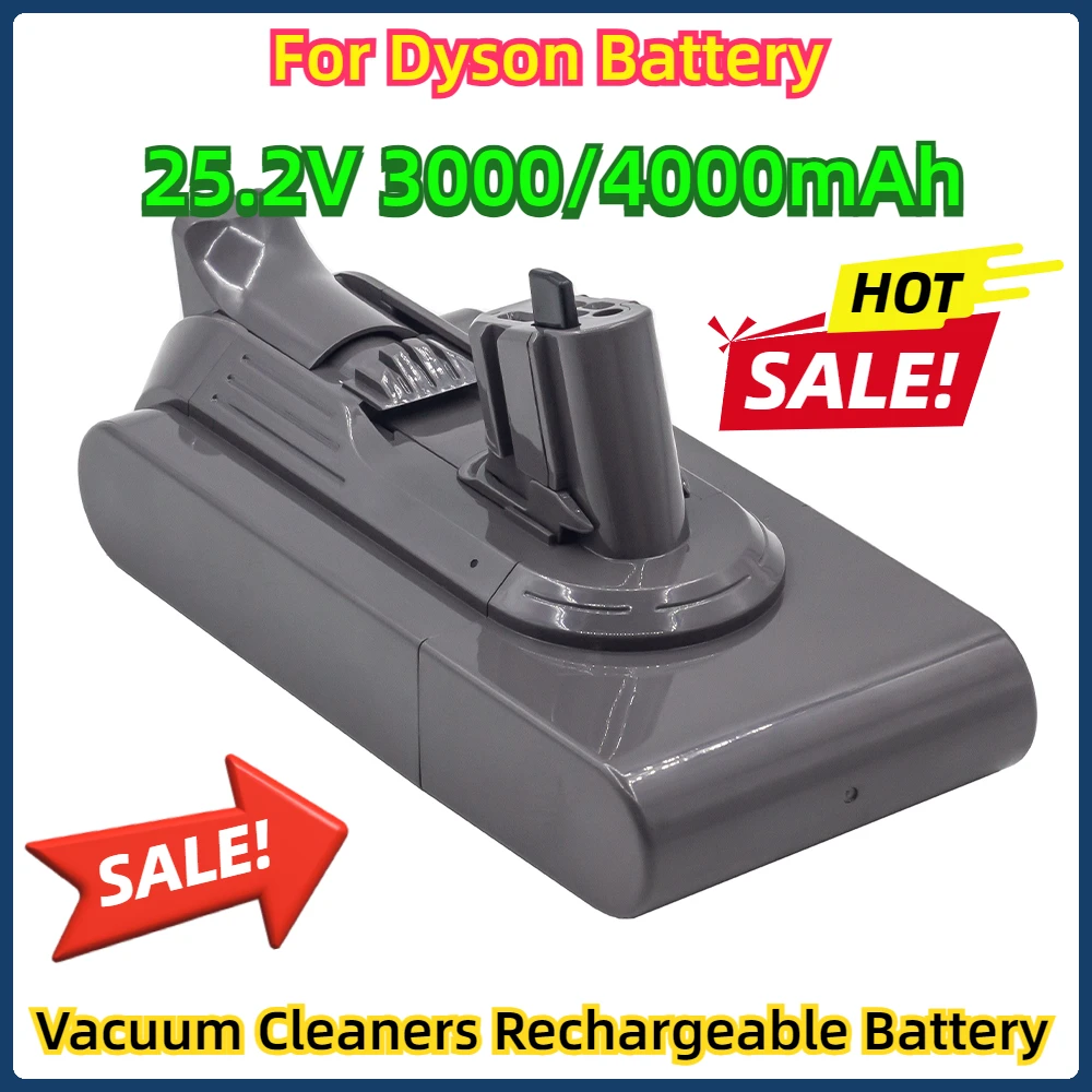 

25.2V 4000mAh Lithium Click-in Rechargeable Battery Vacuum Cleaners V11 Outsize V11 Absolute Extra SV15 SV16 for Dyson Battery