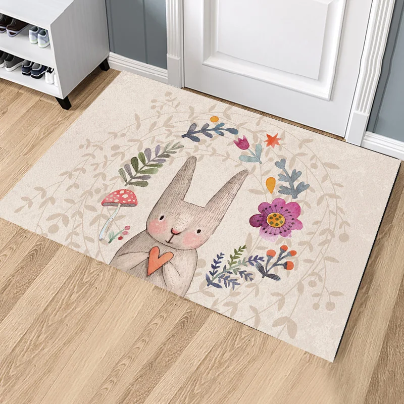 VIKAMA Simple Sofa Coffee Table Mat for Living Room, Anti-Slip Floor Mat for Bedroom, Machine Washable, Home Decoration