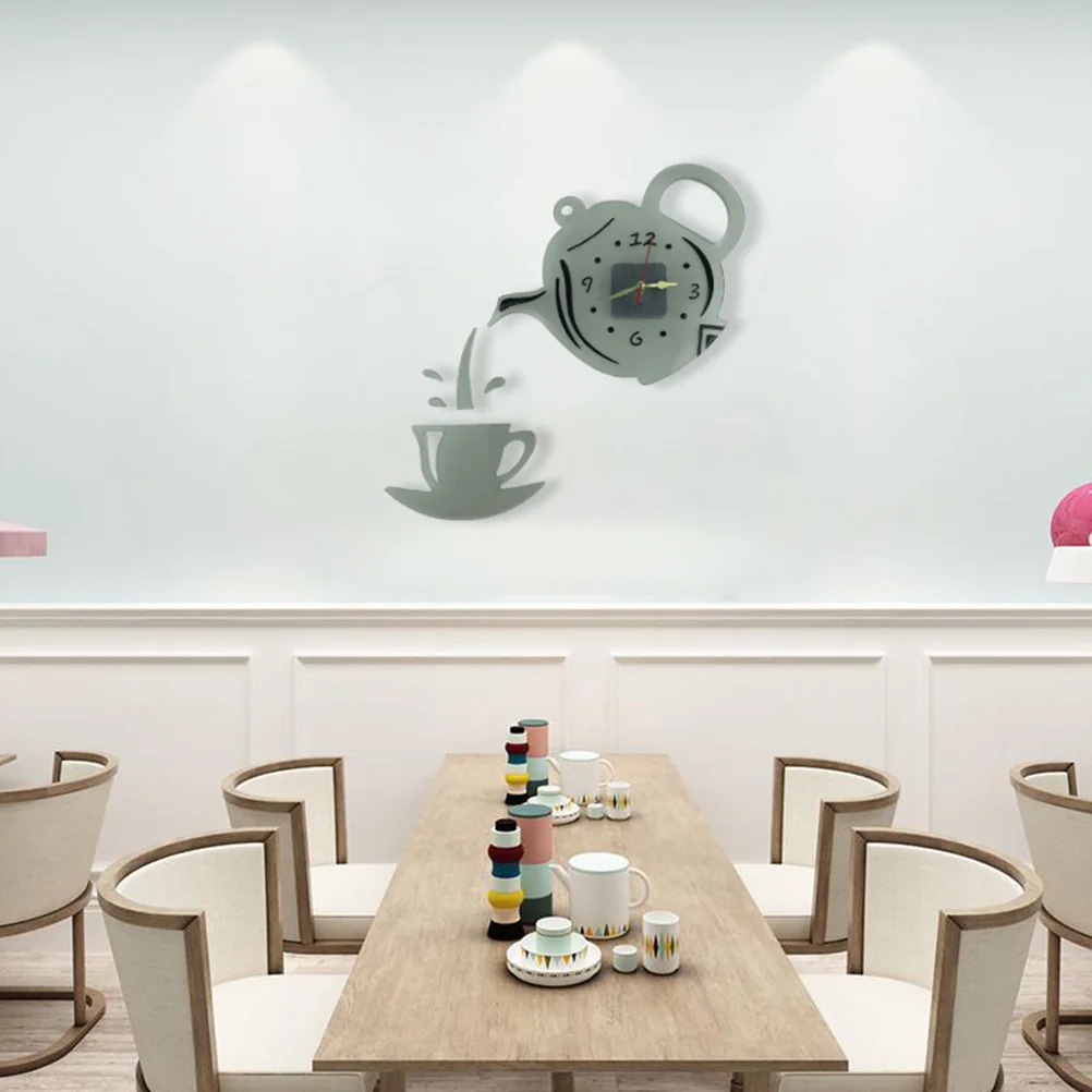 1 مجموعة ساعة غلاية كوب معلق لتقوم بها بنفسك راتينج السليكون الايبوكسي لجدار ديكور فني الحرف صنع ديكورات المنزل الإبداعية اليدوية