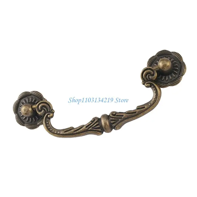 N5KC Bronze set Old Handles 86mm Hole Spacing Traditional Drawer Handle for Furniture Ergonomic Hold Home Refurbishment