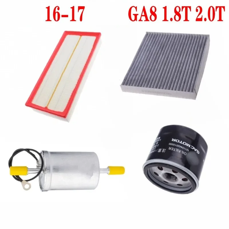 

4pcs/set Filter Kit For 16-17 GAC GA8 1.8T 2.0T Air Filter&Oil Filter&Cabin Filter&Fuel Filter