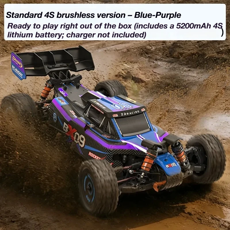 Zd Racing Rc Buggy 1/9 Scale 4wd Bx09 Rtr 75km High Speed 4s Off Road All Terrain Rc Car For Adult Outdoor Hobby Racing 4S