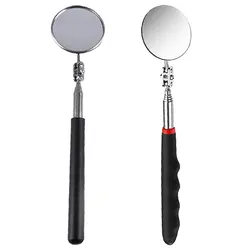 Telescoping Inspection Round Mirror 360Retractable Extending Car Angle View Pen Adjustable 50mm Telescopic Car Inspection Mirror