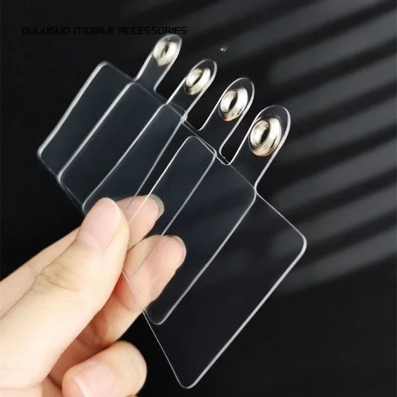 5/10/20pcs Transparent Flexible Cell Phone Lanyard Card Replaceable Clear Hanging Strap Patches Cord Clip for Universal Phone