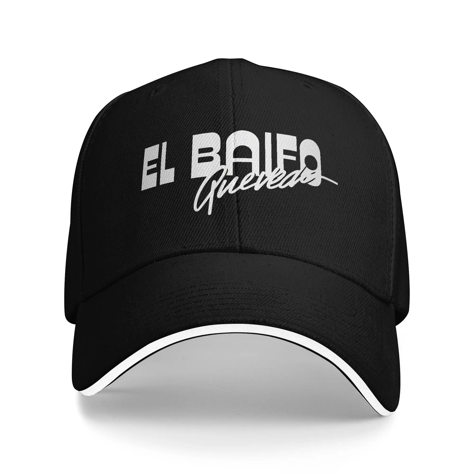El Baifo Quevedo White Outline Block Signature Baseball Cap Men Women Trucker Hat Dropshipping Outdoor Sports Baseball Caps Gift
