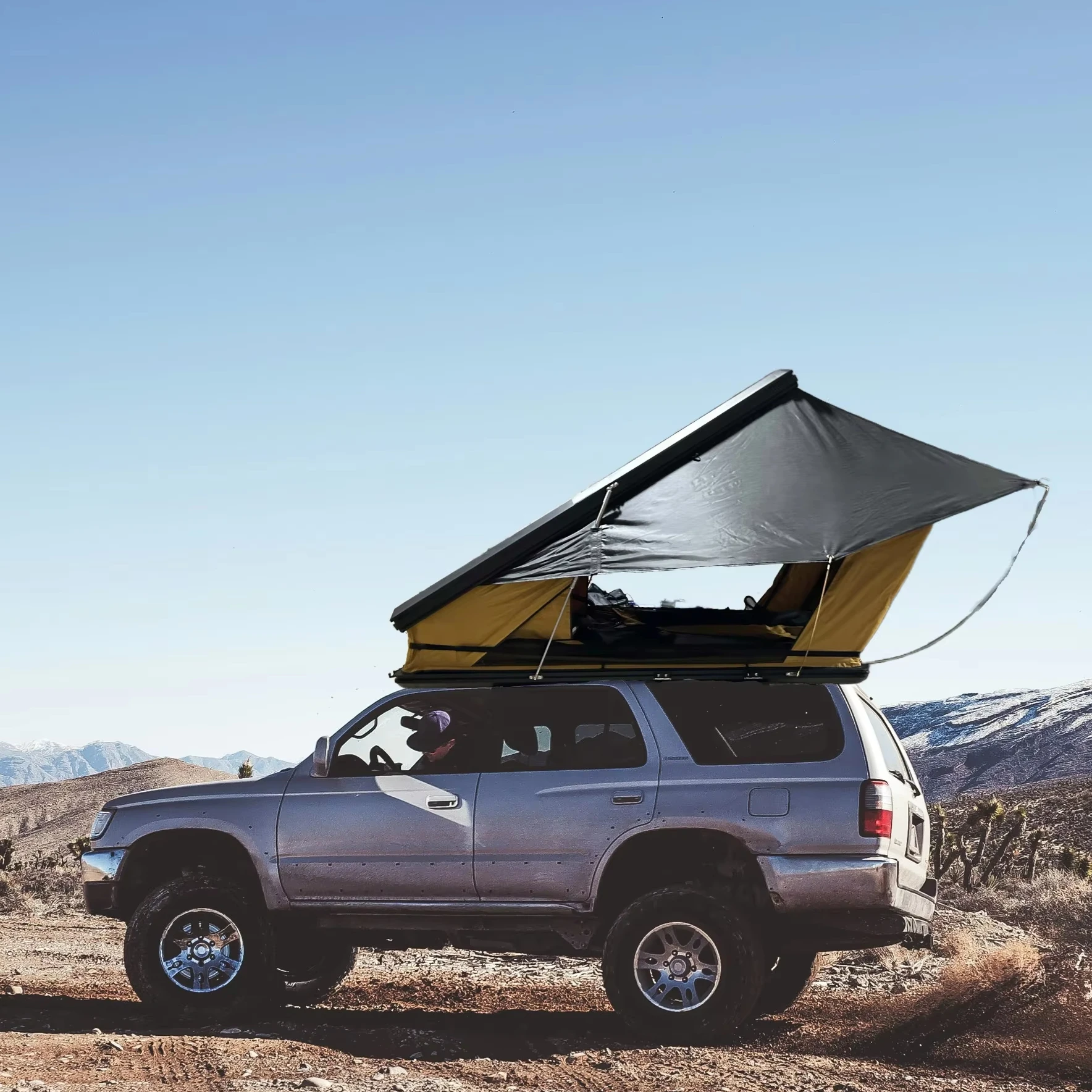

New Design Camping Aluminum Outdoor Portable Trailer Camper Pop up Car Roof Top Tent