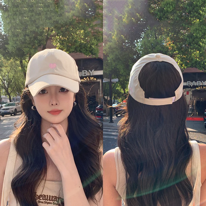 New Ponytail Baseball Caps for Women Girls Summer Sports Cap Fashion Casual Love Embroidery Cap Sun Hats Adjustable Snapback Hat