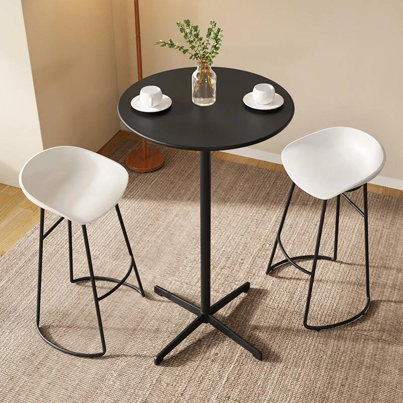 البساطة عالية طاولات المقهى طاولة القهوة المستديرة الشاي شرفة صالة مقهى الجداول منصة مشروبات الحديد مقهى الأثاث Salontafel MHKFZ