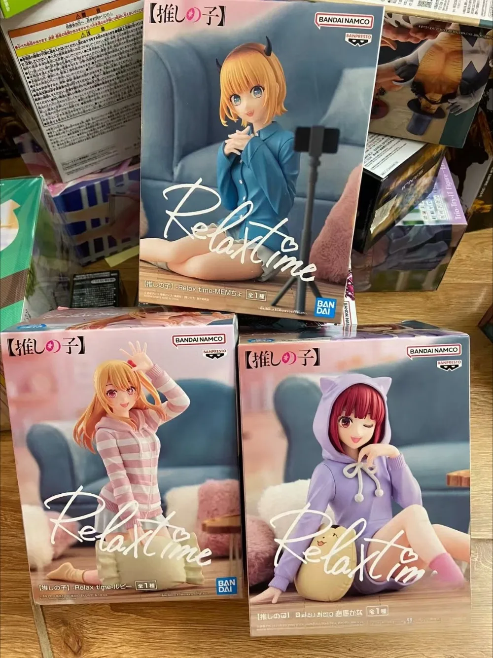 بانداي الأصلي OSHI NO KO الاسترخاء الوقت أريما كانا MEM أنيمي عمل أرقام نموذج جمع الحلي الشكل اللعب هدايا عيد الميلاد