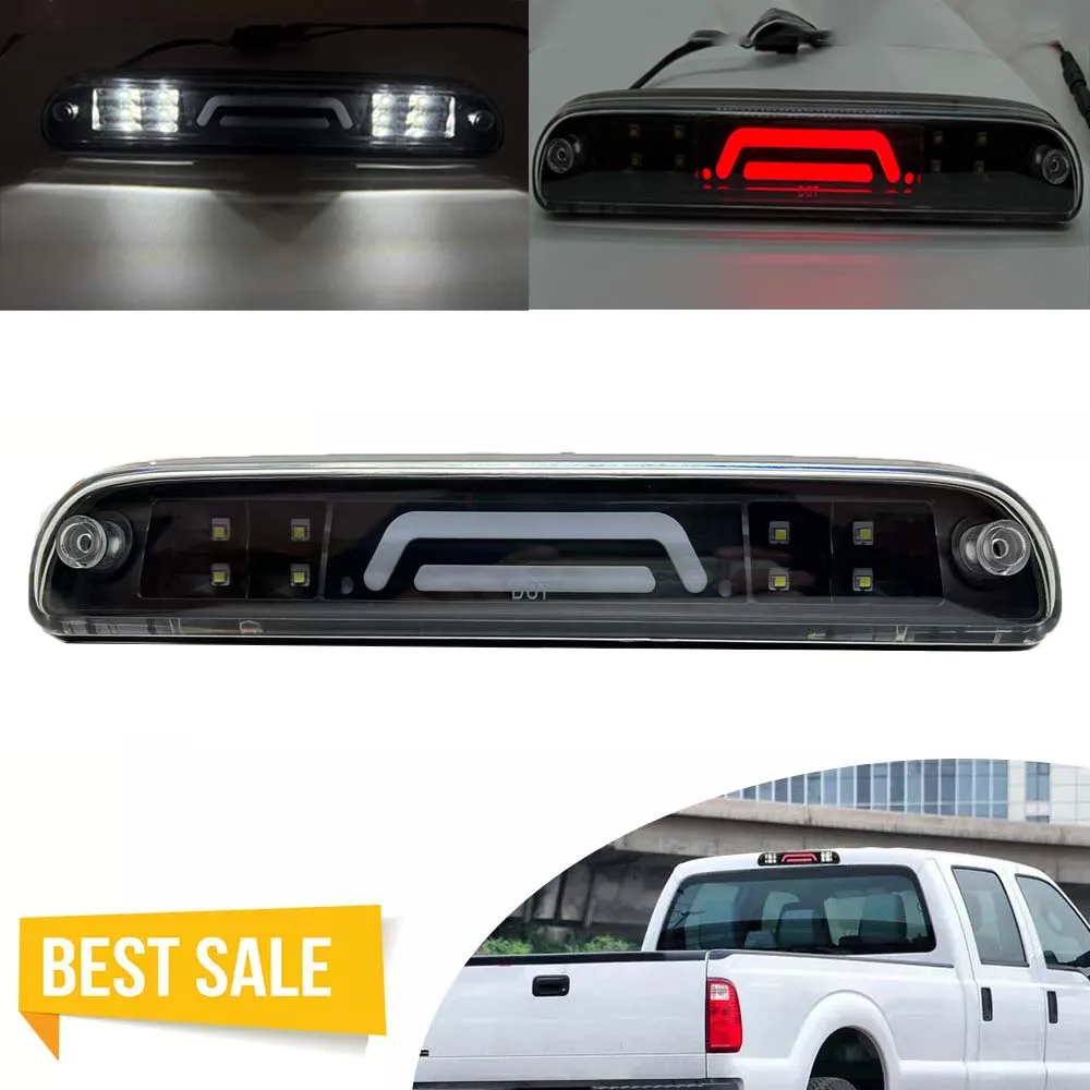 LED Third Brake Light Additional Rear High Mount Brake Warning Light For 1999-2016 Ford F250 F350 Ranger Super Duty Cargo DRL