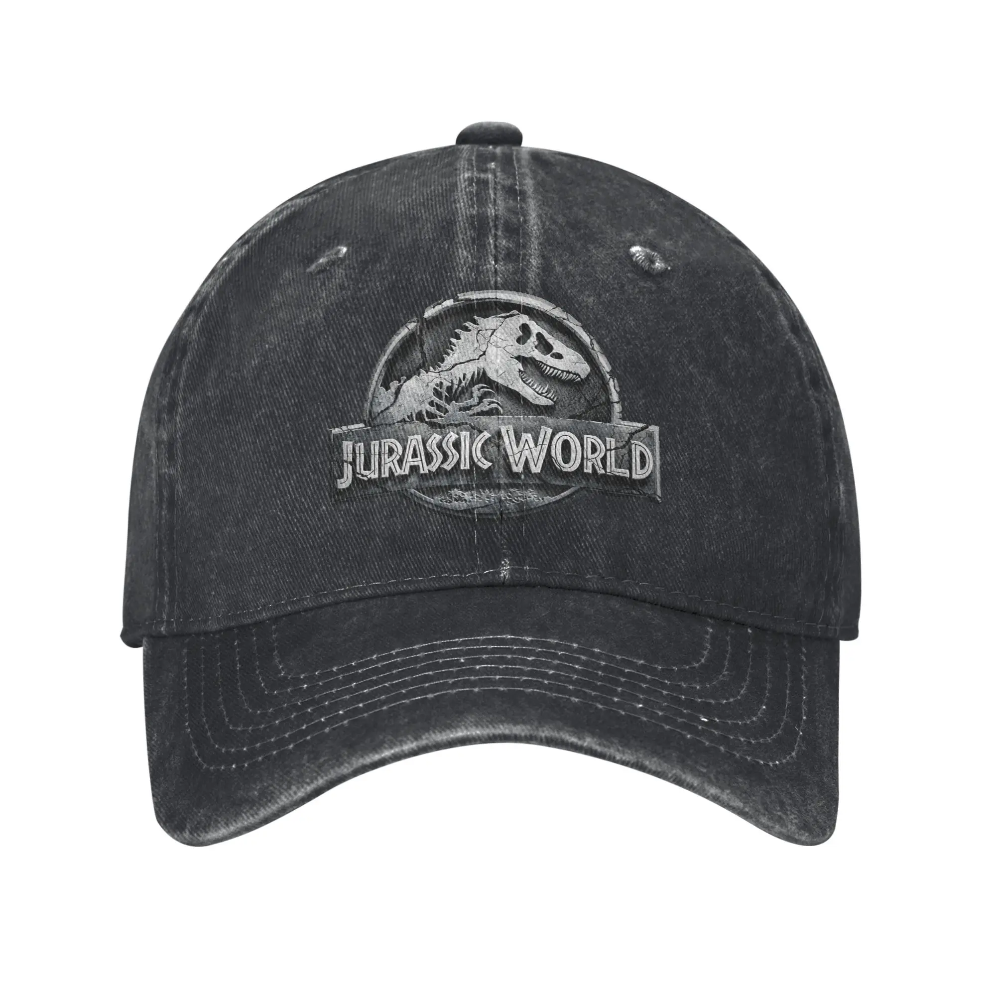 

2026 Fashion Dinosaur Jurassic Park Baseball Cap Men Women Washed Snapback Cap Outdoor All Seasons Travel Adjustable Fit Caps H