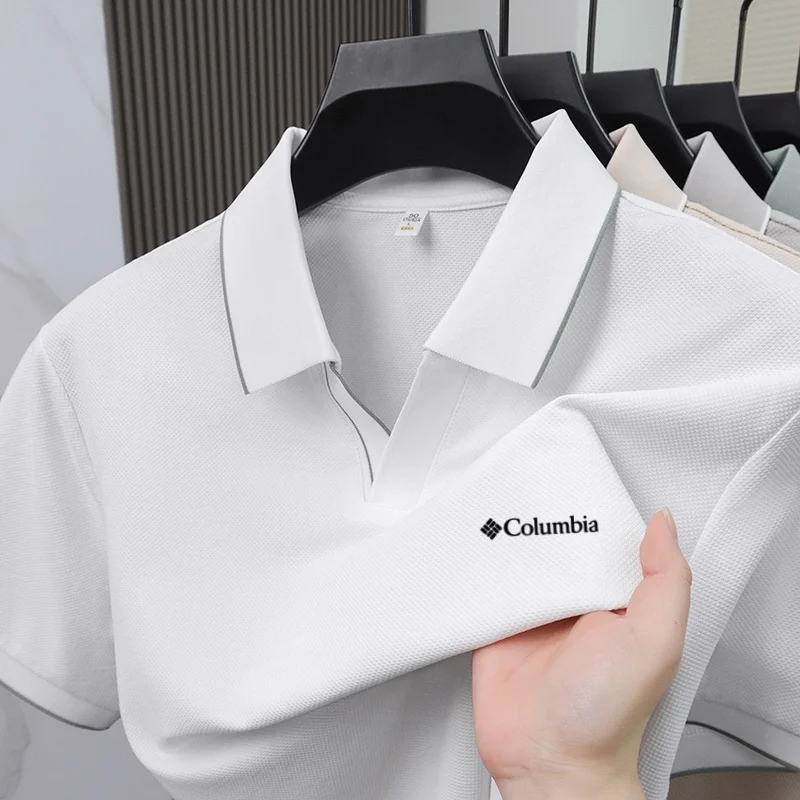 Men's luxury latest polo shirts comfort fit breathable cool short sleeve versatile business casual golf premium embroidered Tee