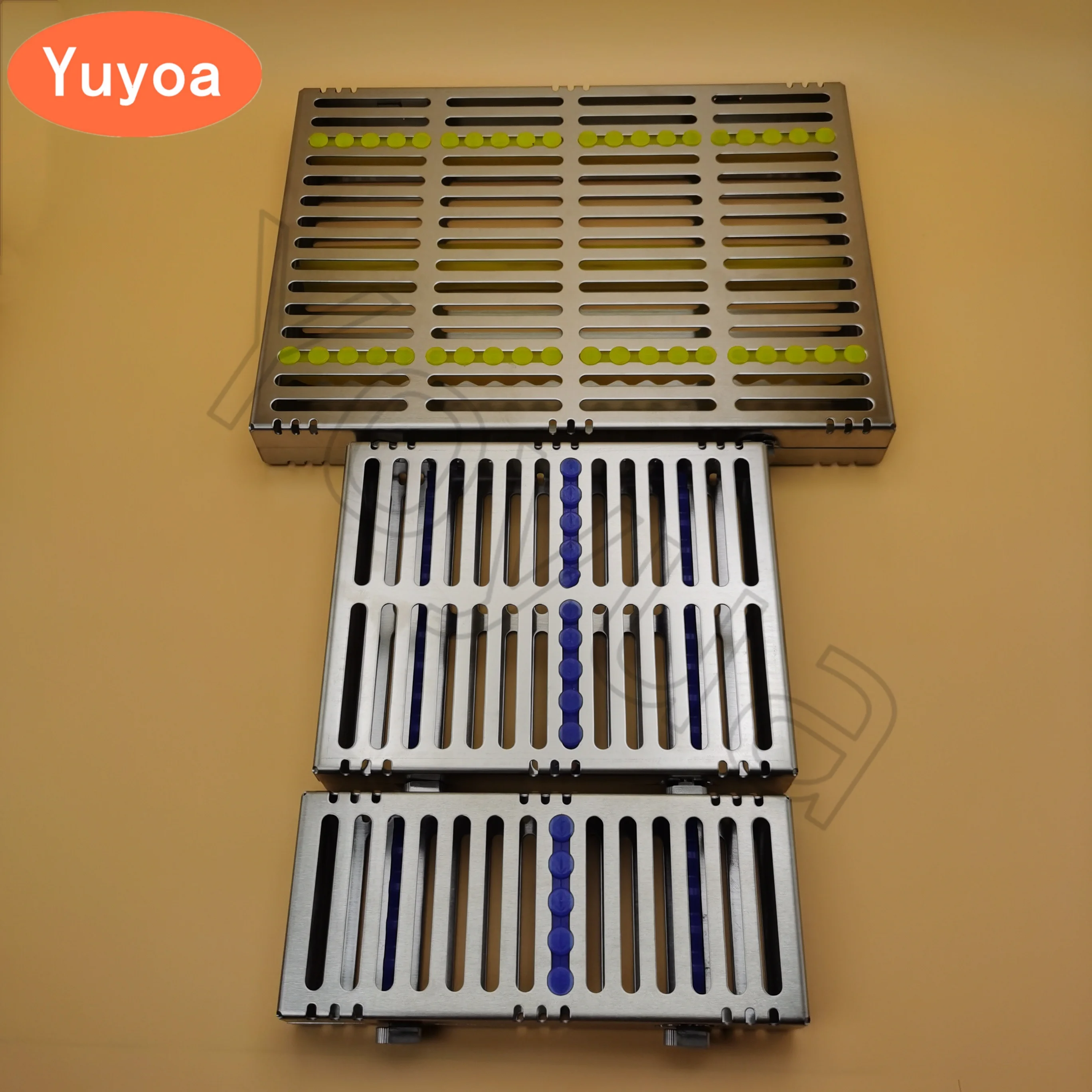 

Dental Sterilization Rack Surgical Autoclavable Sterilization Box Dental Cassette File Burs Disinfection Tray Dentist Tools