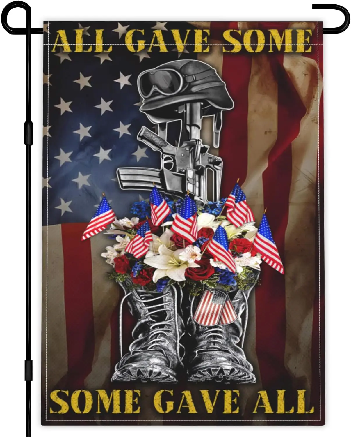 All Gave Some Some Gave All Garden Flag 12x18 Inch Memorial Day Garden Flag 3ply Polyester Double Sided 4th of July Independ GGO
