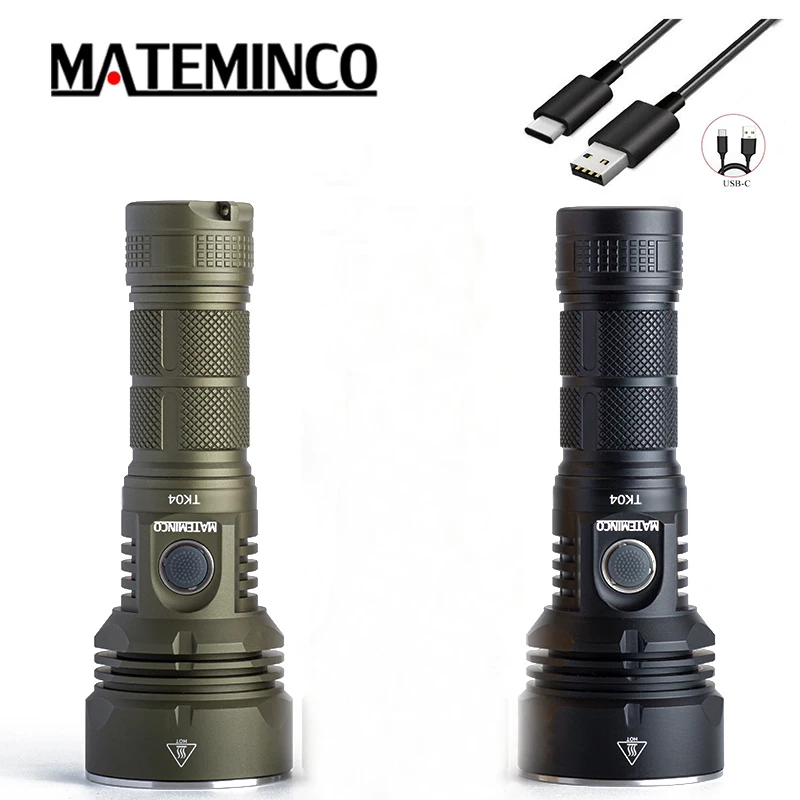 Mateminco Super Bright 13000 Lumens Flashlight,4x 20W XHP50.2 LED,USB C Rechargeable,Stepless Dimming,High Powerful LED Torch