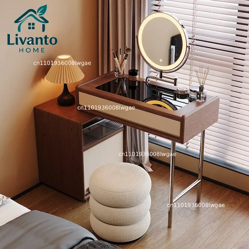 

Retro French dresser, chest, integrated solid wood telescopic storage cabinet, desk, apartment, bedroom, premium makeup table