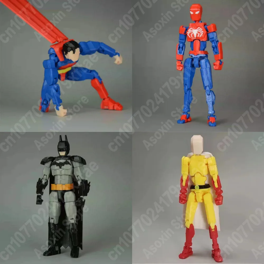 3D Printed Superheroes Anime Multi-Jointed Shapeshift Character Toys Action Figures Mannequin Model Soldiers Ornaments Gifts