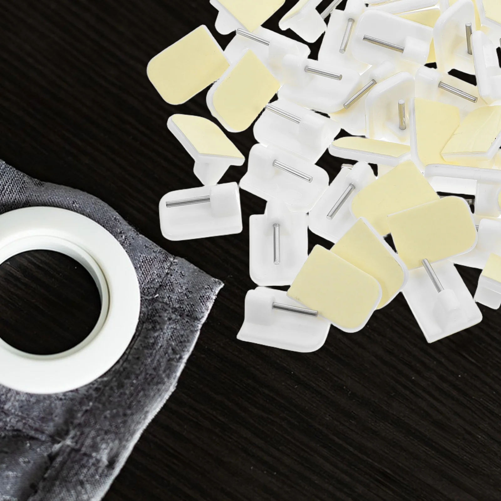 

50pcs Blinds Curtain Hooks White Plastic Window Hanger For Secure Fixing Replacement Home Decor Connector Retainer Set