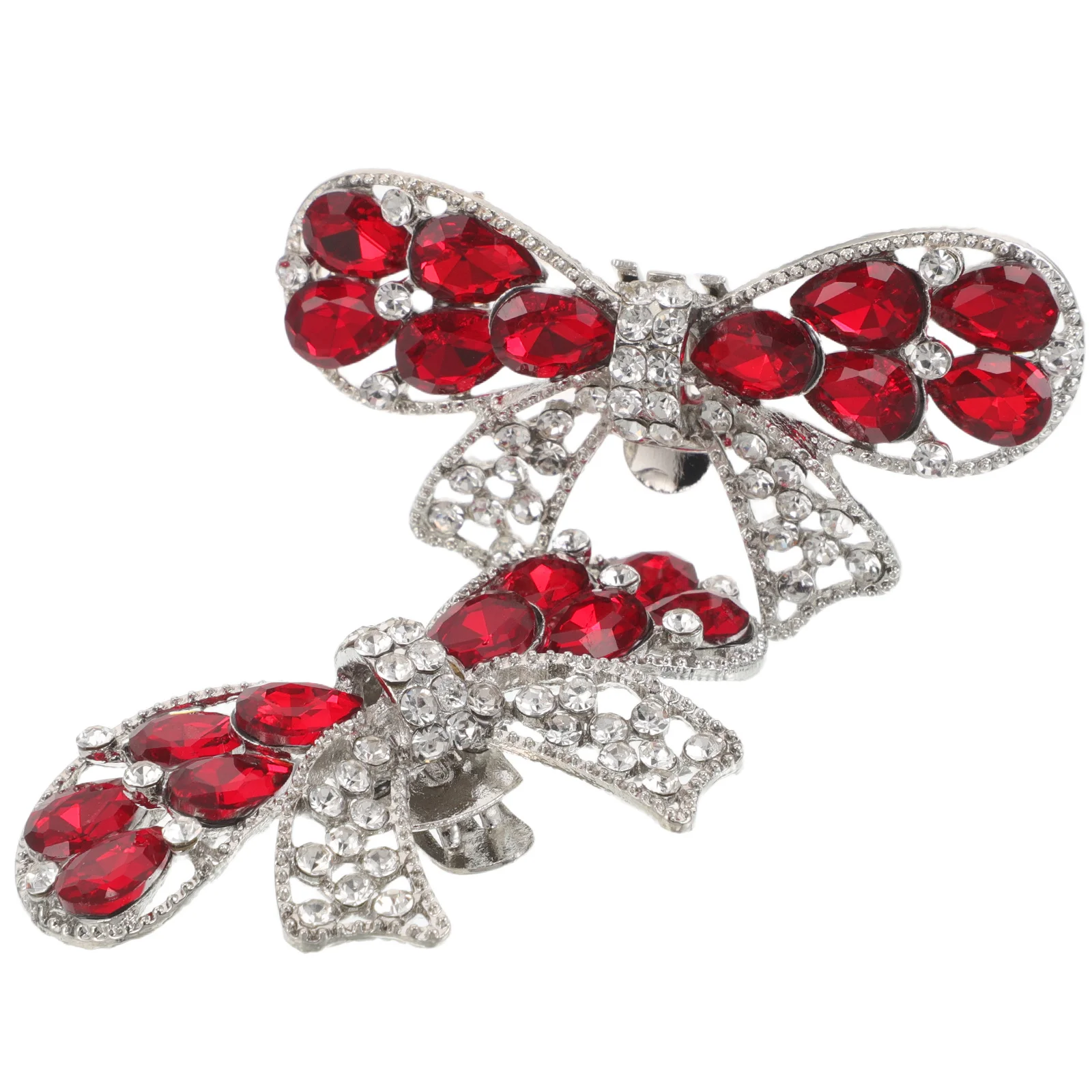 

2Pcs Rhinestone Bow Shoe Buckles Sparkling Detachable Clips Wedding Bridal Party High Heel Shoe Charms Accessories