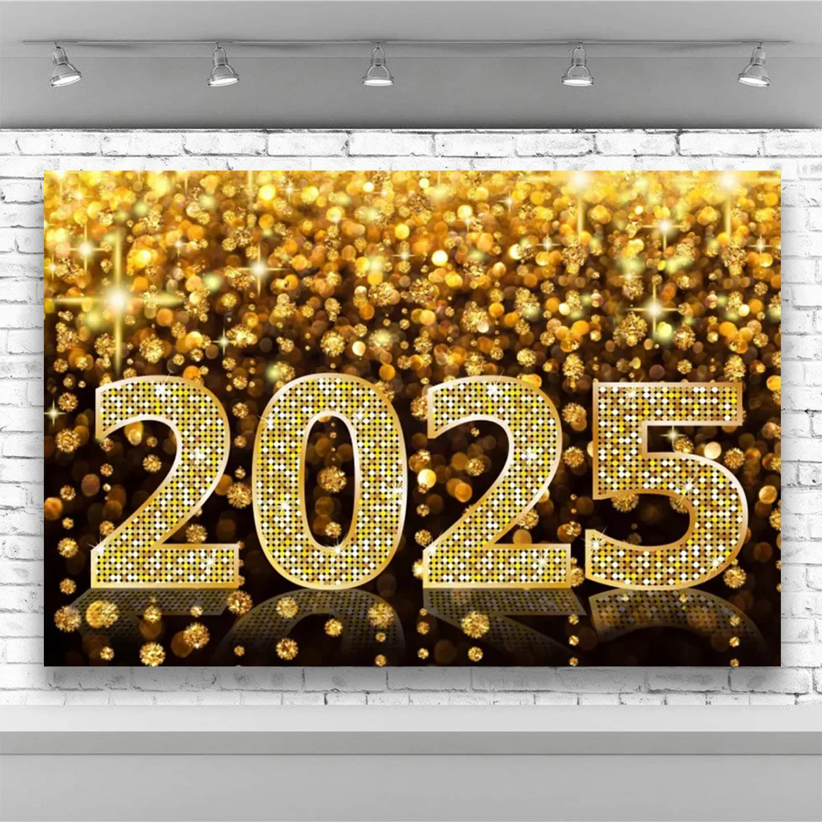 2025 Happy New Year Backdrops for Christmas Photography Decor Background Fireworks Celebrate Party Family  Poster Photo Studio