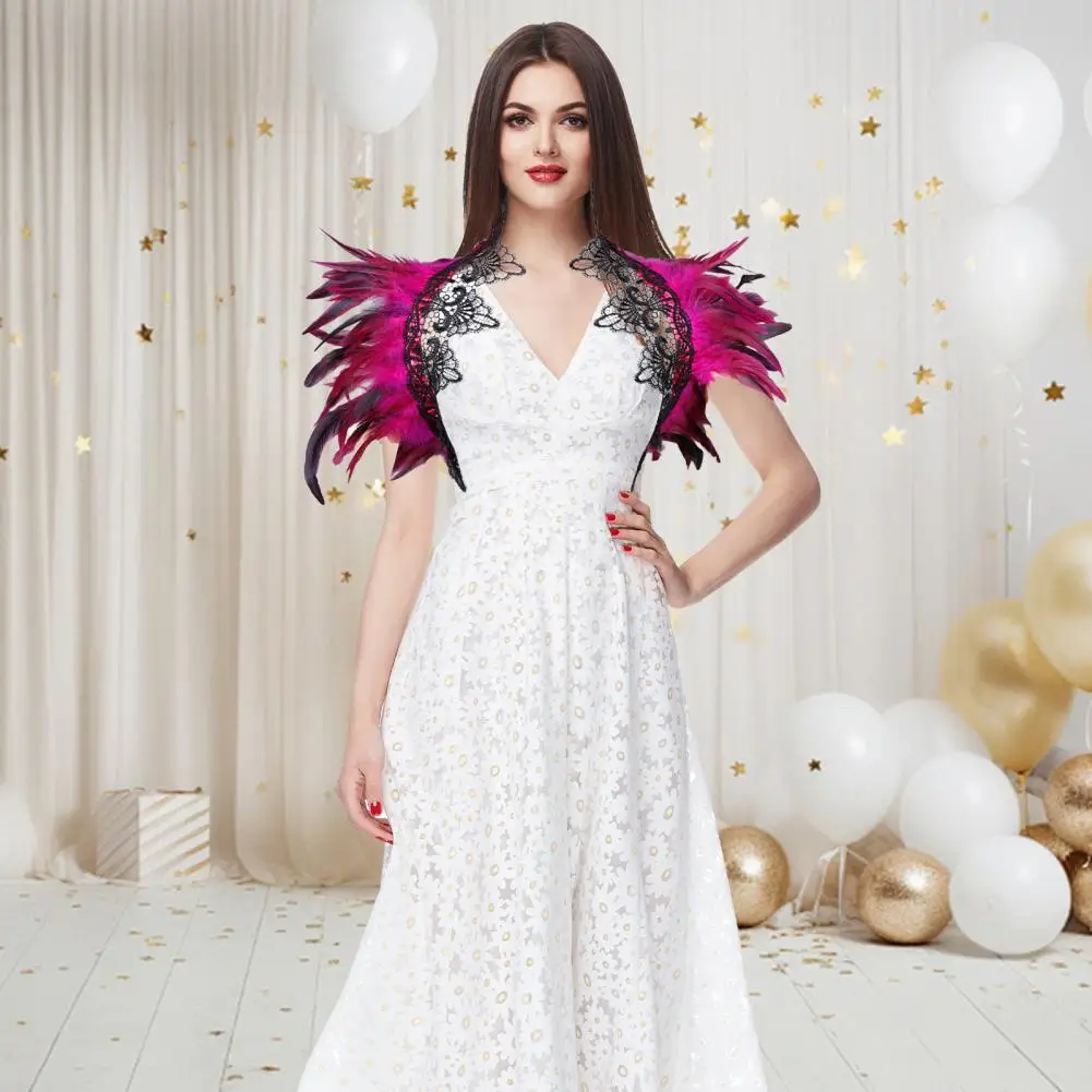 

Женская шаль, шарф с павлиньими перьями, накидка, готический костюм, черная атласная накидка ручной работы, винтажная коктейльная накидка на плечо с перьями и галстуком