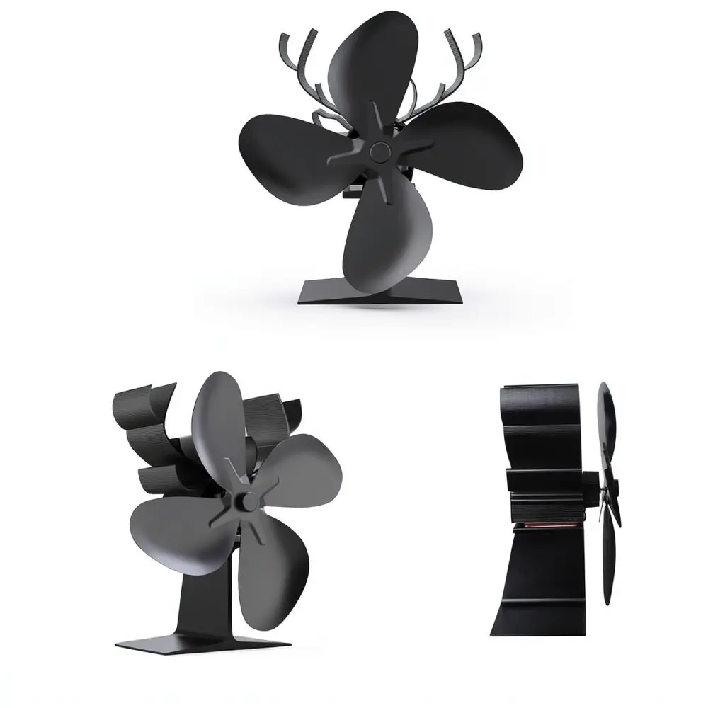 Fireplace Fan With Kit Thermal Powered Elk Design Silent Stove Blower For Better Heat Spread In Winter Home